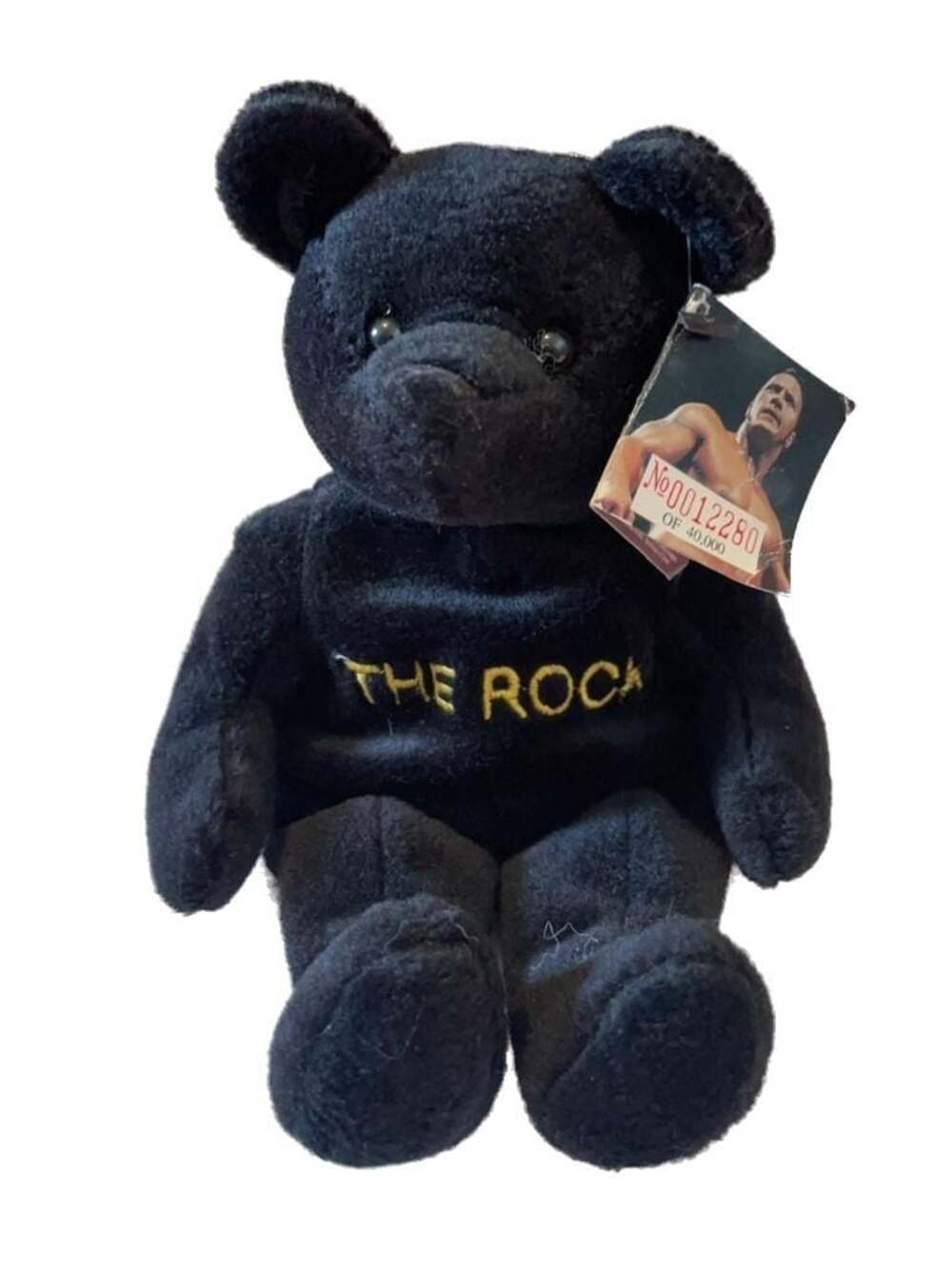 1999 WWF Attitude Bears The Rock Plush Toy Limited Edition